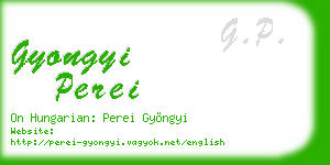 gyongyi perei business card